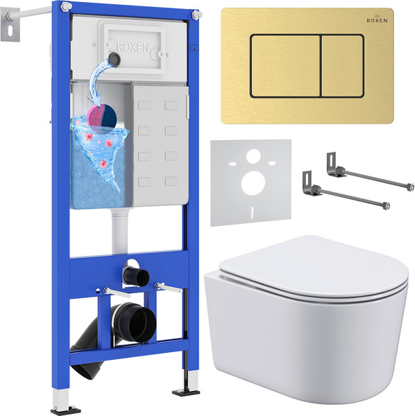 Изображение товара Унитаз подвесной с инсталляцией Roxen StounFix Dual Fresh 968480