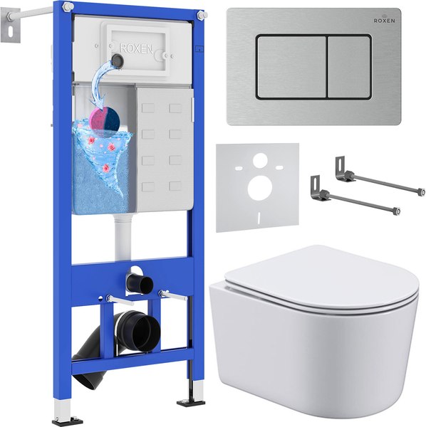 Изображение товара Унитаз подвесной с инсталляцией Roxen StounFix Dual Fresh 968486