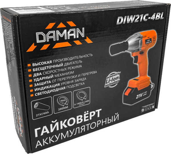 Изображение товара Аккумуляторный гайковерт Daman DIW21C-4BL