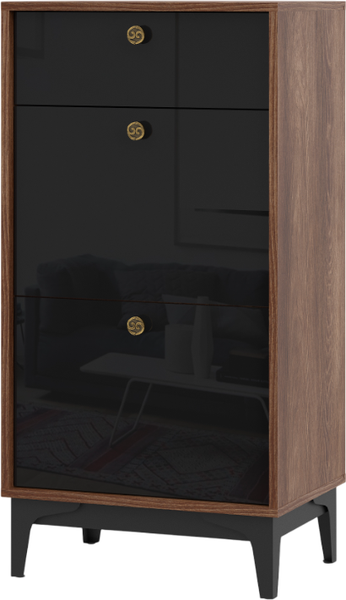 Изображение товара Тумба НК Мебель Brass KM-4 (черный глянец)