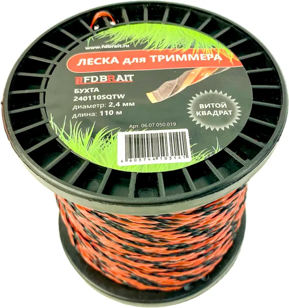 Леска для триммера Brait 2.40x110 / 240110 SQTW