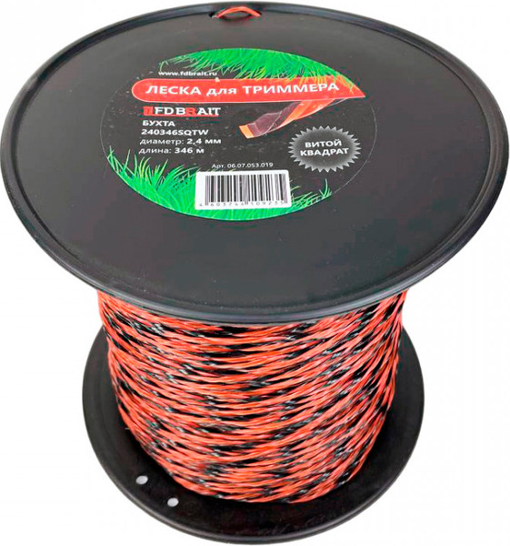 Изображение товара Леска для триммера Brait 2.40x346 / 240346 SQTW