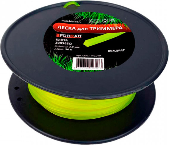 Изображение товара Леска для триммера Brait 3.00x56 / 30056 SQ