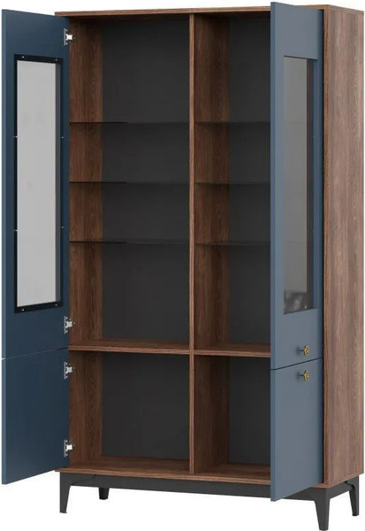 Изображение товара Шкаф с витриной НК Мебель Brass ШКС-2 (синий)