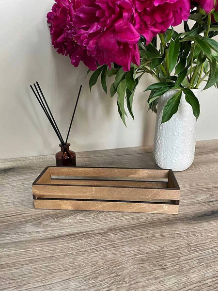 Изображение товара Органайзер для столовых приборов ОМурМебель с рейками (коричневый)