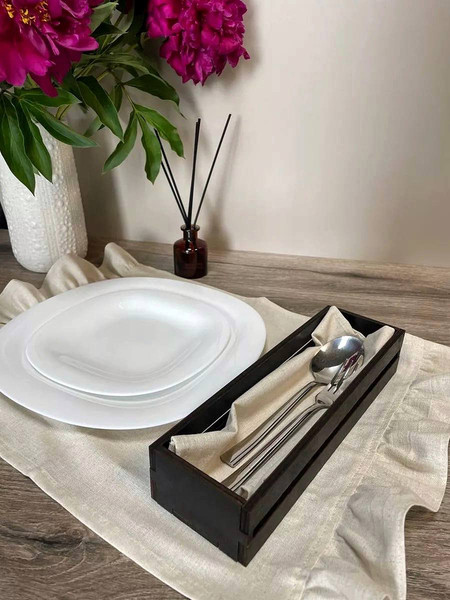 Изображение товара Органайзер для столовых приборов ОМурМебель с рейками (черный)