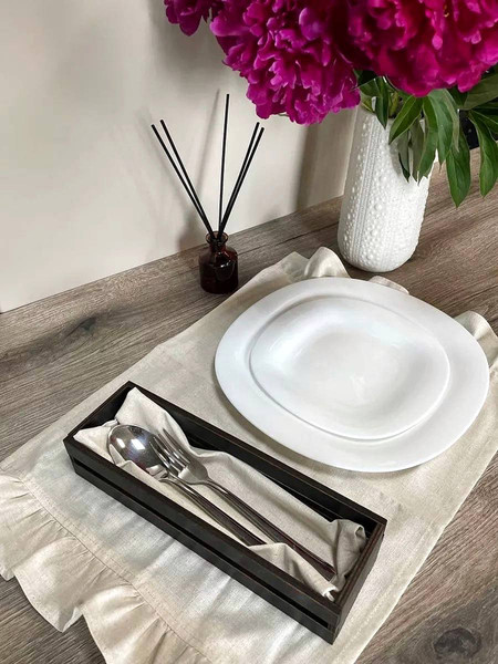 Изображение товара Органайзер для столовых приборов ОМурМебель с рейками (черный)