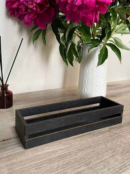 Изображение товара Органайзер для столовых приборов ОМурМебель с рейками (черный)