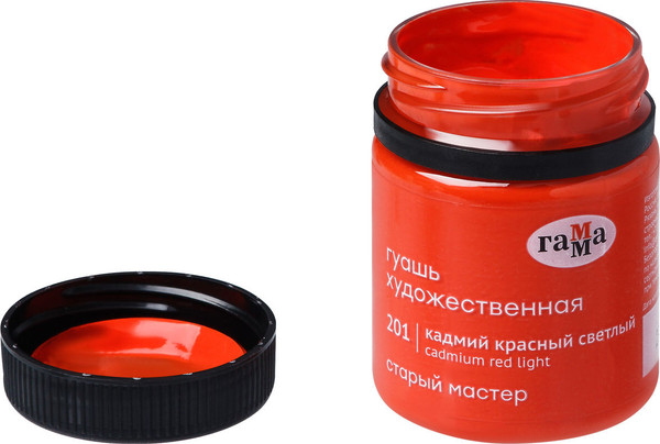 Изображение товара Гуашь ГАММА Старый мастер / 12112040201 (40мл, кадмий красный светлый)