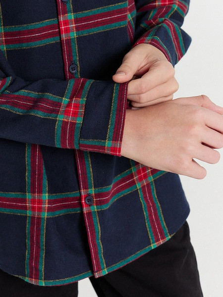 Изображение товара Рубашка детская Mark Formelle 123440/1 (р.140-68, красно-синяя клетка)