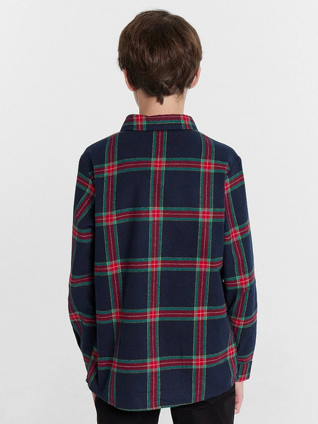 Изображение товара Рубашка детская Mark Formelle 123440/1 (р.140-68, красно-синяя клетка)