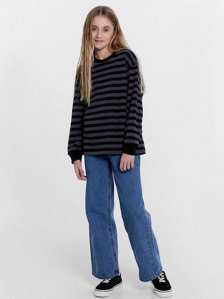 Изображение товара Лонгслив детский Mark Formelle 127908/1 (р.104-56, черная полоска)