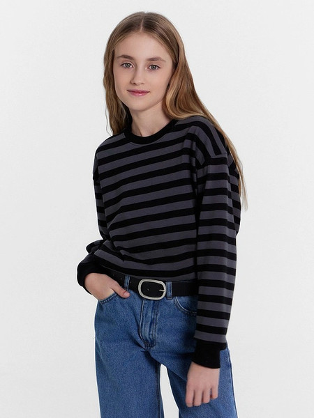 Изображение товара Лонгслив детский Mark Formelle 127908/1 (р.110-56, черная полоска)