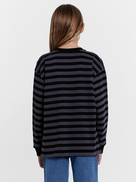 Изображение товара Лонгслив детский Mark Formelle 127908/1 (р.122-60, черная полоска)