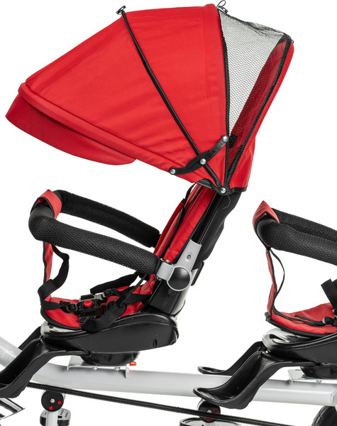 Изображение товара Трехколесный велосипед с ручкой NINO Двухместный (красный)