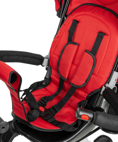 Изображение товара Трехколесный велосипед с ручкой NINO Двухместный (красный)