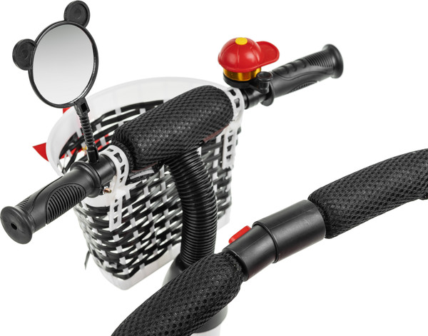 Изображение товара Трехколесный велосипед с ручкой NINO Двухместный (серый)