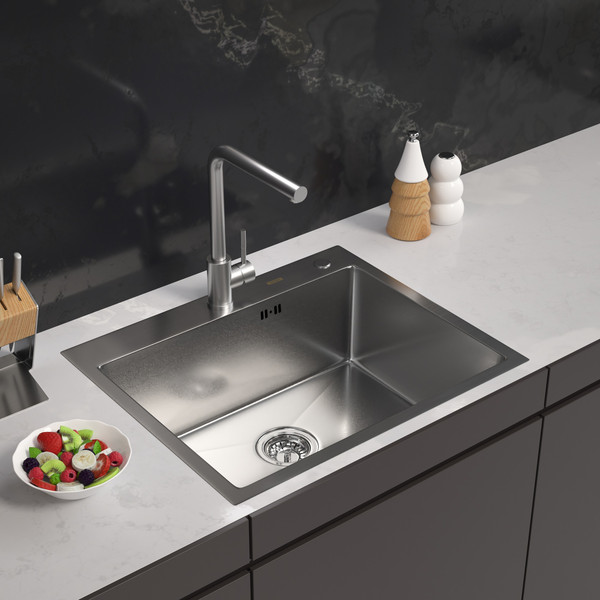 Изображение товара Мойка кухонная Arfeka Eco AR 60x50 (Satin Decor Volcanic Rock)