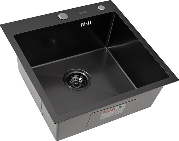 Изображение товара Мойка кухонная Arfeka Eco AR 50x50 (Black PVD Nano Decor Volcanic Rock)