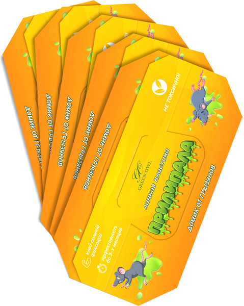 Изображение товара Набор клеевых ловушек для грызунов GreenOwl Прилипала для отлова грызунов (5шт)