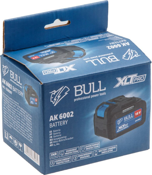 Изображение товара Аккумулятор для электроинструмента Bull AK 6002 18.0 В / 1329597