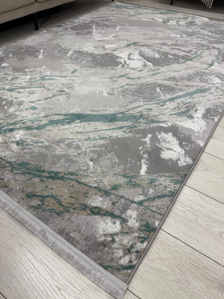 Изображение товара Ковер Radjab Carpet Афина Прямоугольник 9012A / 12891RK (3x4, Grey/Green)