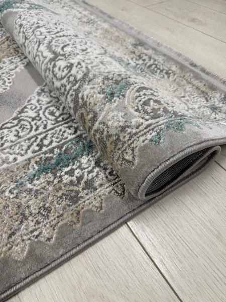 Изображение товара Ковер Radjab Carpet Афина Прямоугольник 9017A / 12918RK (2.4x3.4, Grey/Green)