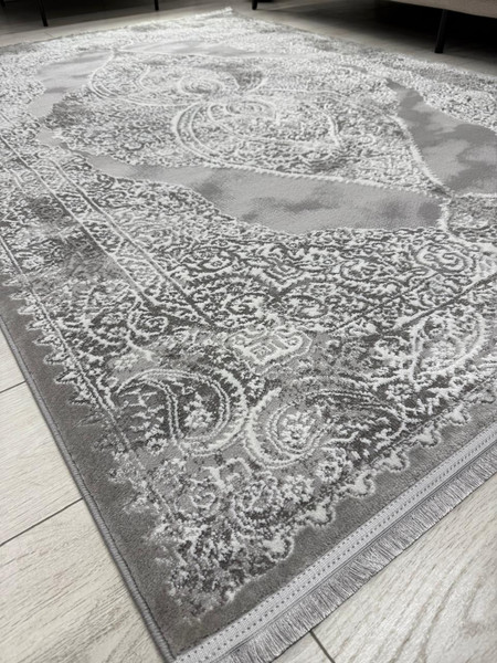 Изображение товара Ковер Radjab Carpet Афина Прямоугольник 9017A / 12897RK (2x2.9, Grey/Cream)