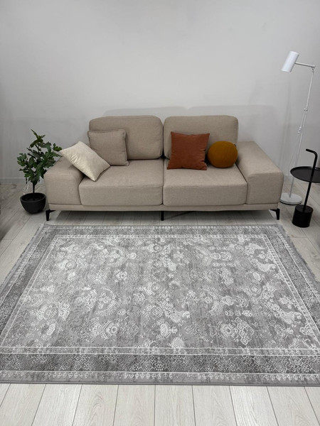 Изображение товара Ковер Radjab Carpet Афина Прямоугольник 9008A / 12788RK (1.6x2.3, Grey/Cream)