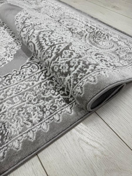 Изображение товара Ковер Radjab Carpet Афина Прямоугольник 9017A / 12895RK (1.6x2.3, Grey/Cream)