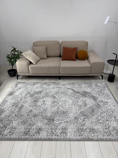 Изображение товара Ковер Radjab Carpet Афина Прямоугольник 9017A / 12895RK (1.6x2.3, Grey/Cream)