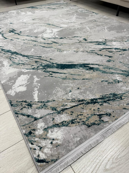 Изображение товара Коврик Radjab Carpet Афина Прямоугольник 9012A / 12860RK (1.2x1.8, Grey/D.Green)