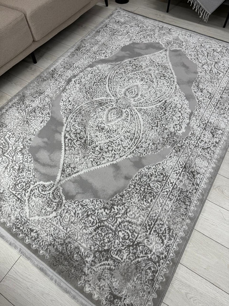 Изображение товара Коврик Radjab Carpet Афина Прямоугольник 9017A / 12894RK (1.2x1.8, Grey/Cream)