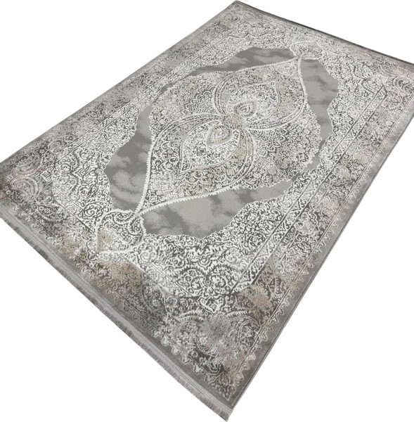 Изображение товара Коврик Radjab Carpet Афина Прямоугольник 9017A / 12903RK (1.2x1.8, Grey/Beige)