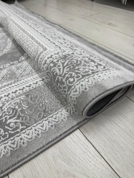 Изображение товара Коврик Radjab Carpet Афина Прямоугольник 1032A / 12949RK (1.2x1.8, Grey/Cream)