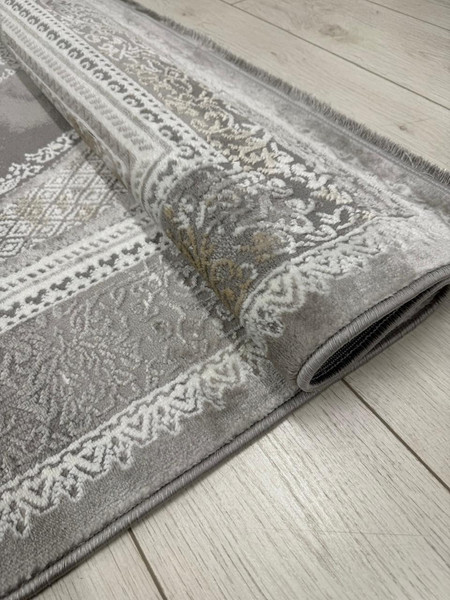 Изображение товара Коврик Radjab Carpet Афина Прямоугольник 1032A / 12960RK (1.2x1.8, Grey/Beige)
