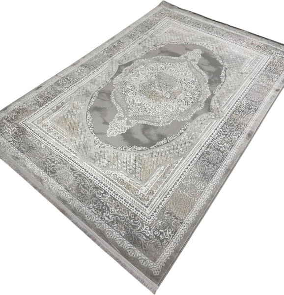 Изображение товара Коврик Radjab Carpet Афина Прямоугольник 1032A / 12960RK (1.2x1.8, Grey/Beige)