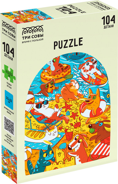 Изображение товара Пазл Три совы Безудержное веселье / ПК104_54564 (104эл)
