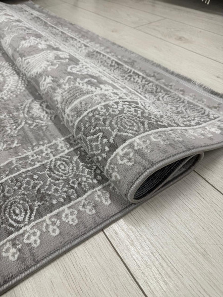 Изображение товара Коврик Radjab Carpet Афина Прямоугольник 9008A / 12787RK (1.2x1.8, Grey/Cream)