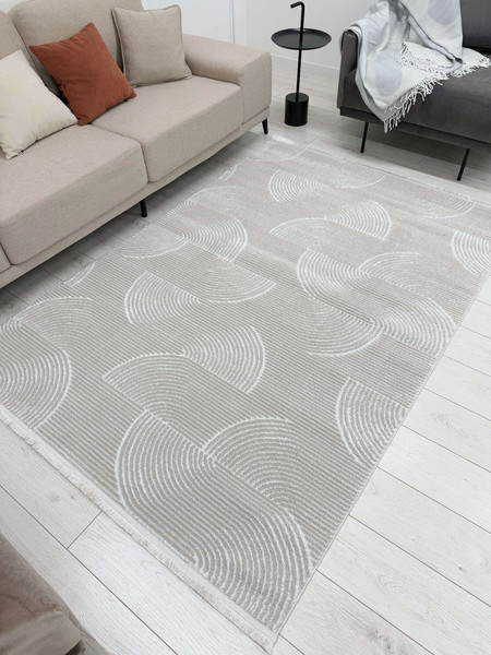 Изображение товара Коврик Radjab Carpet Аврелия Прямоугольник HL600A / 12424RK (1.2x1.8, Cream)