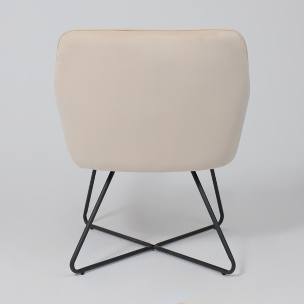 Изображение товара Кресло мягкое AksHome Florida (кремовый велюр HCJ-3/черный)