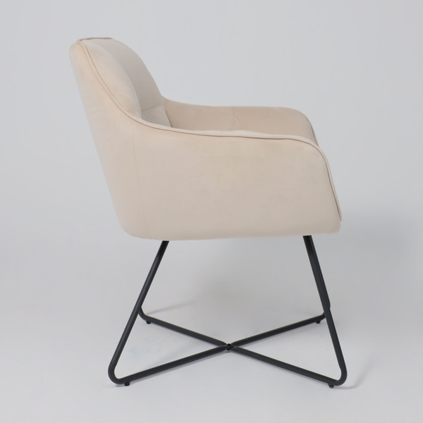 Изображение товара Кресло мягкое AksHome Florida (кремовый велюр HCJ-3/черный)