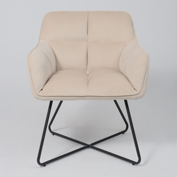 Изображение товара Кресло мягкое AksHome Florida (кремовый велюр HCJ-3/черный)