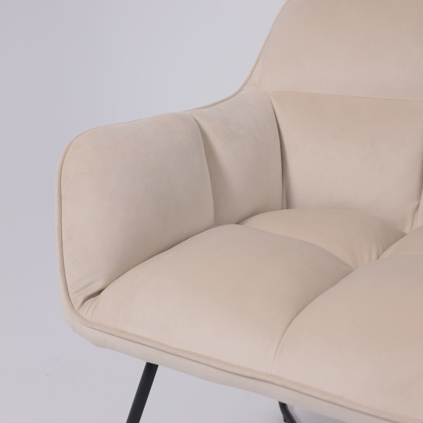 Изображение товара Кресло мягкое AksHome Florida (кремовый велюр HCJ-3/черный)