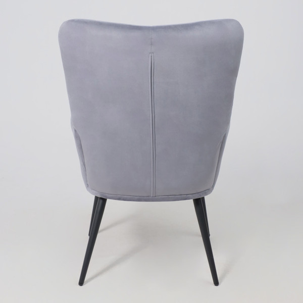 Изображение товара Кресло мягкое AksHome Oda (серый велюр HCJ-40/черный)