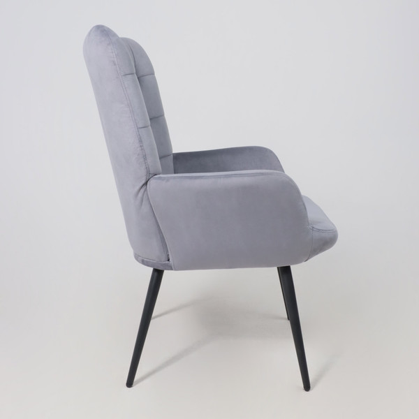 Изображение товара Кресло мягкое AksHome Oda (серый велюр HCJ-40/черный)