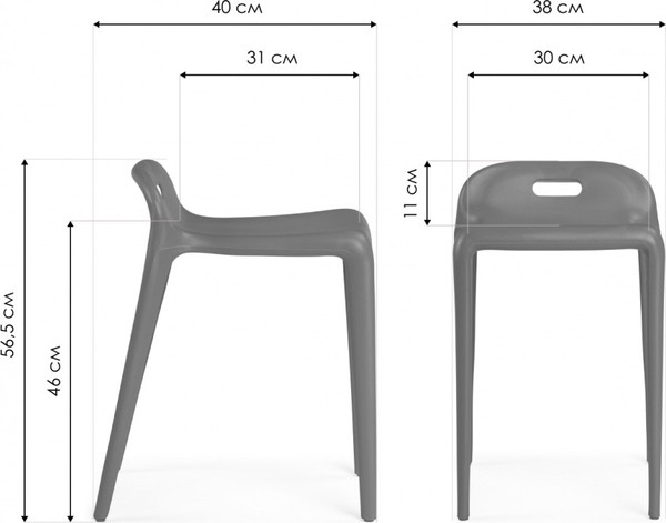 Изображение товара Стул пластиковый Woodville Беон (черный)