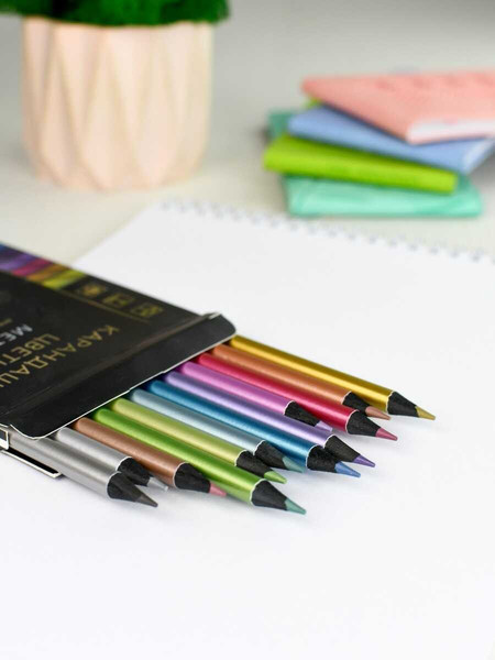 Изображение товара Набор цветных карандашей Феникс+ Металлик / 64099 (12цв)