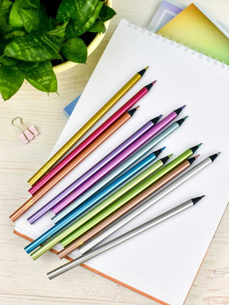 Изображение товара Набор цветных карандашей Феникс+ Металлик / 64099 (12цв)