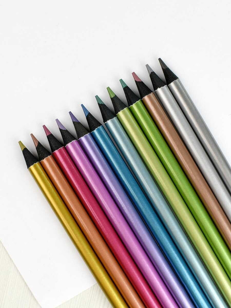 Изображение товара Набор цветных карандашей Феникс+ Металлик / 64099 (12цв)